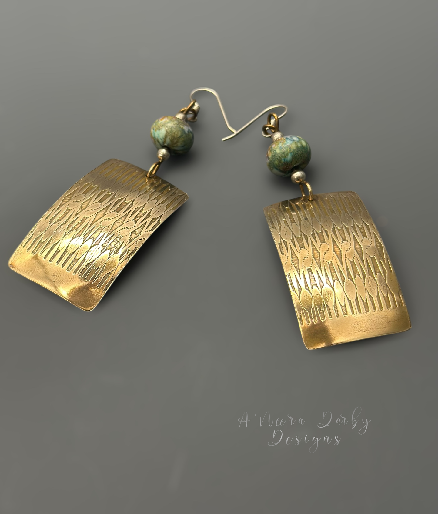 Golden Horizon Brass Earrings