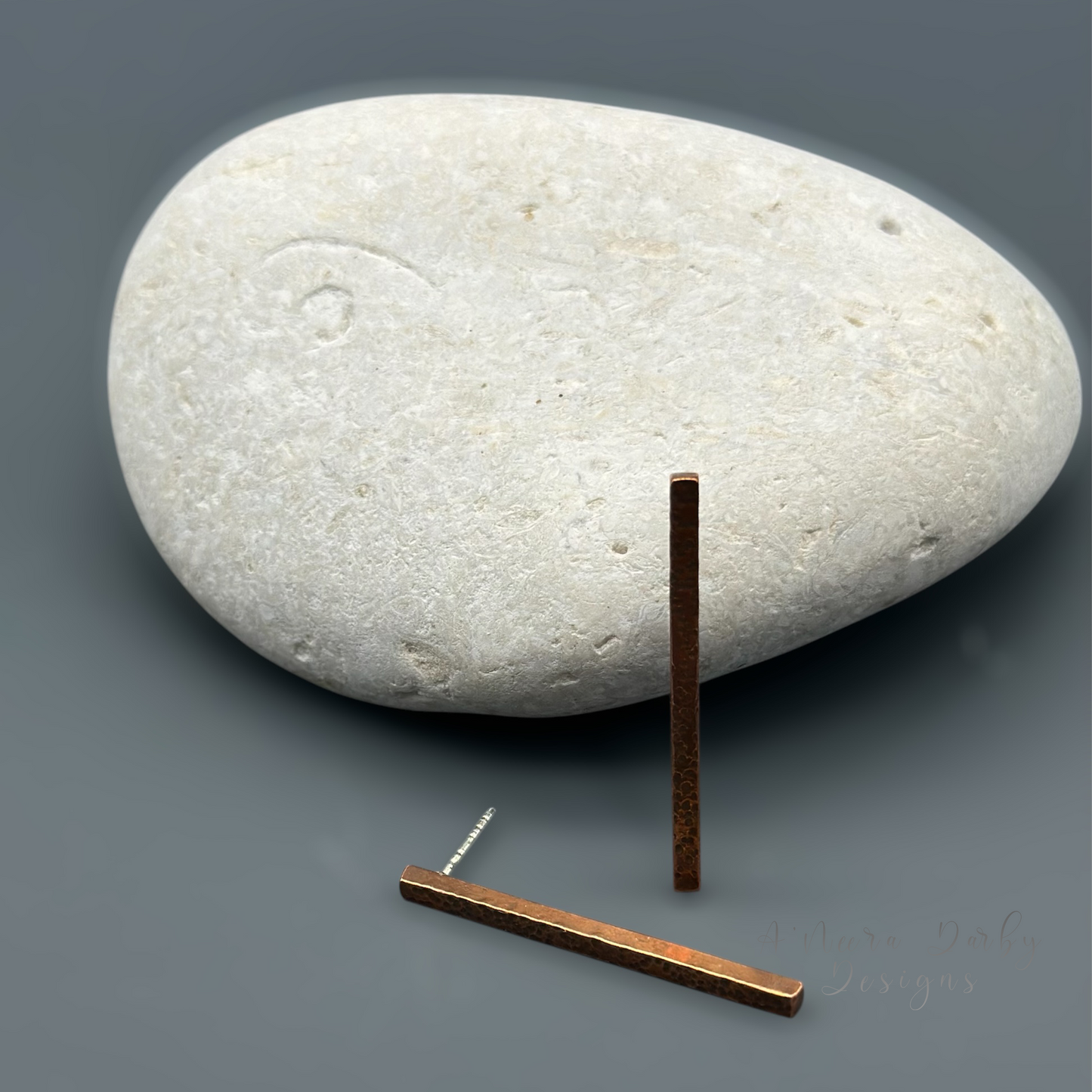 Minimalist Copper Bar Earrings