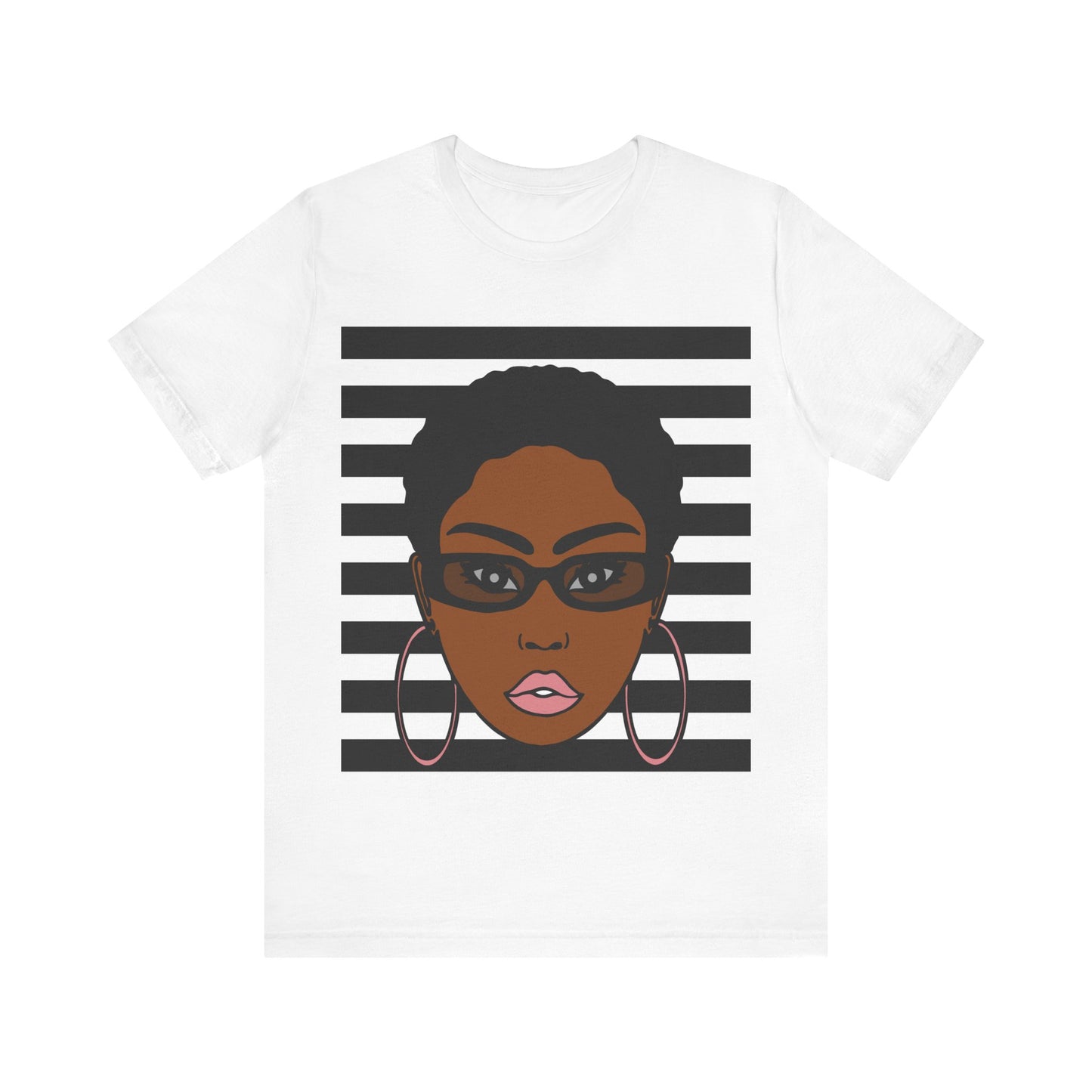 Afro Lady Short Pixie cut Unisex Jersey Short Sleeve Tee