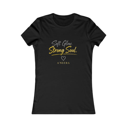 Soft Glow, Strong Soul Women's Tee — Inspirational Graphic Shirt