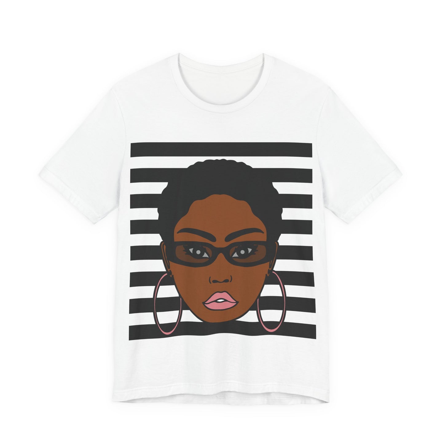 Afro Lady Short Pixie cut Unisex Jersey Short Sleeve Tee