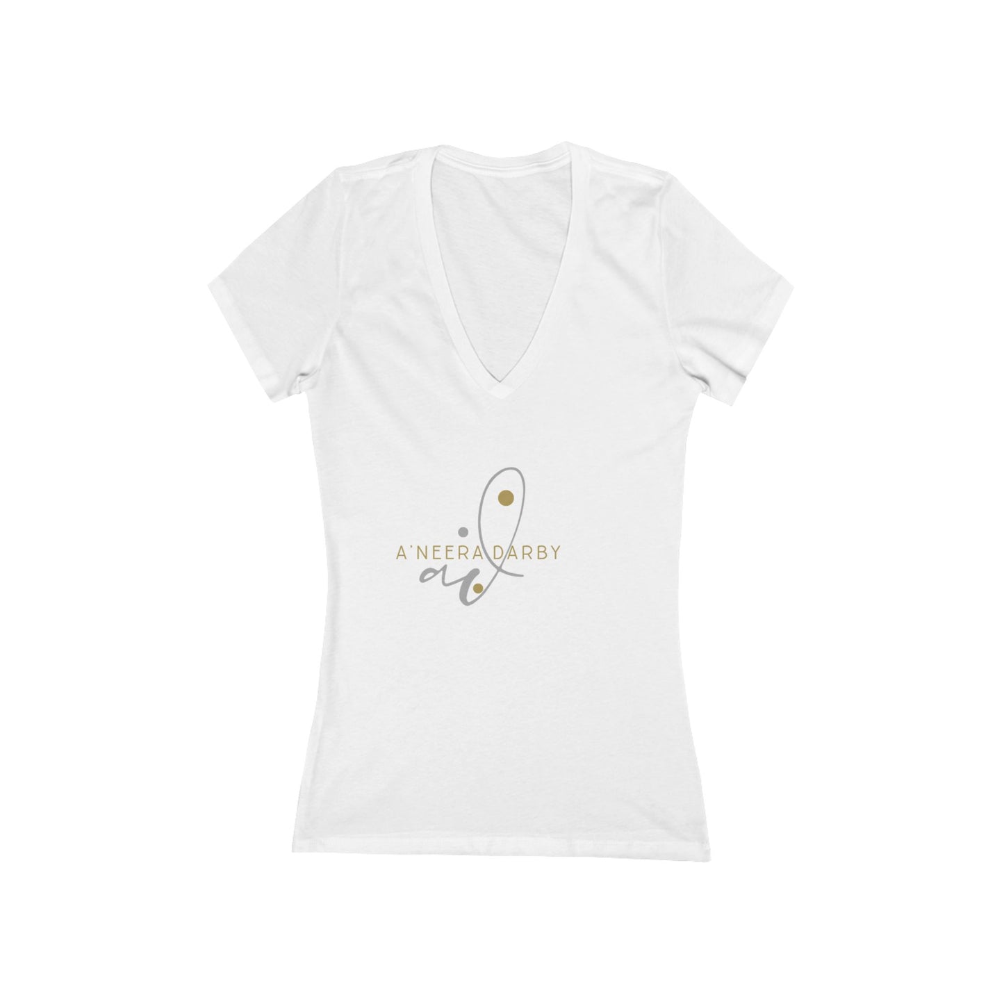 Chic Women's Deep V-Neck Tee - Trendy Graphic Tee for Everyday Wear, Casual Style, Gift for Her, Summer Fashion, Comfortable T-Shirt
