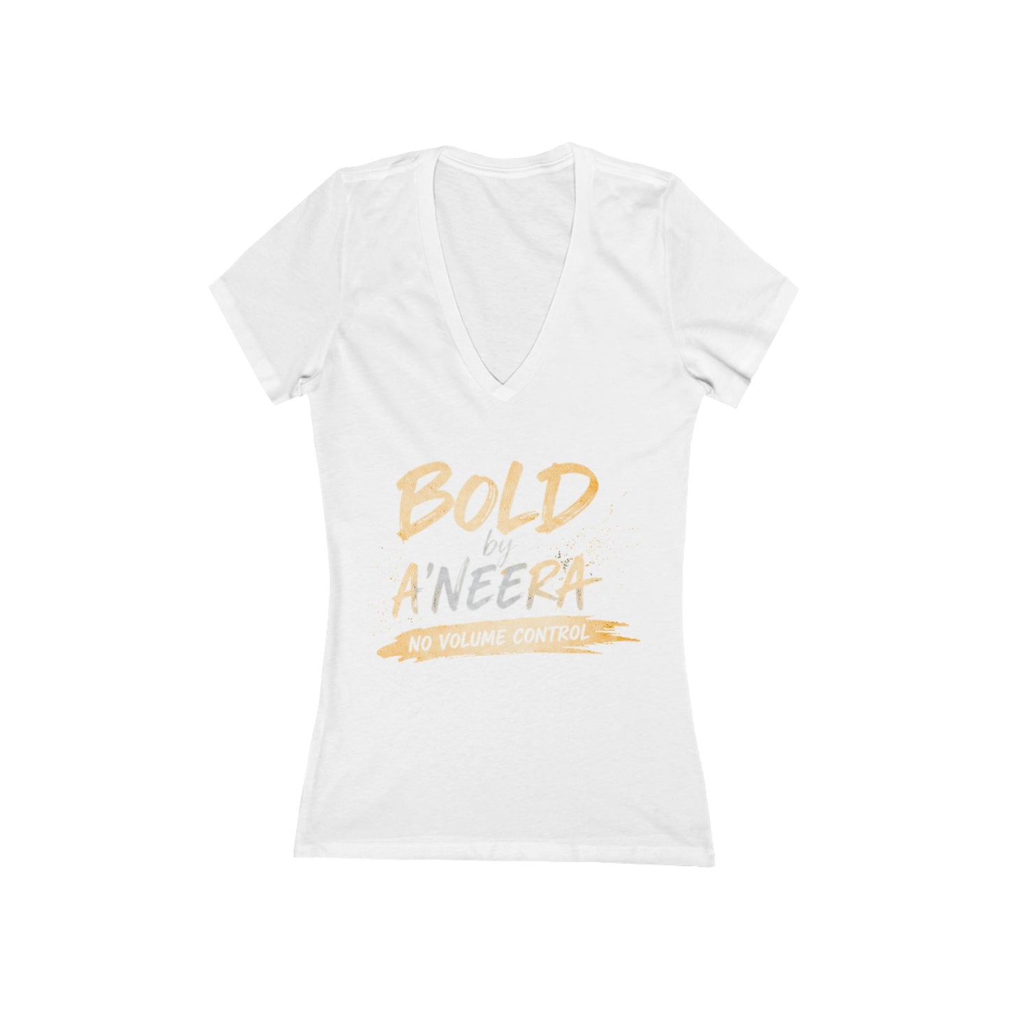 Bold by Aneeka Women's V-Neck Tee — 'Bold by Aneeka' Graphic Casual Top
