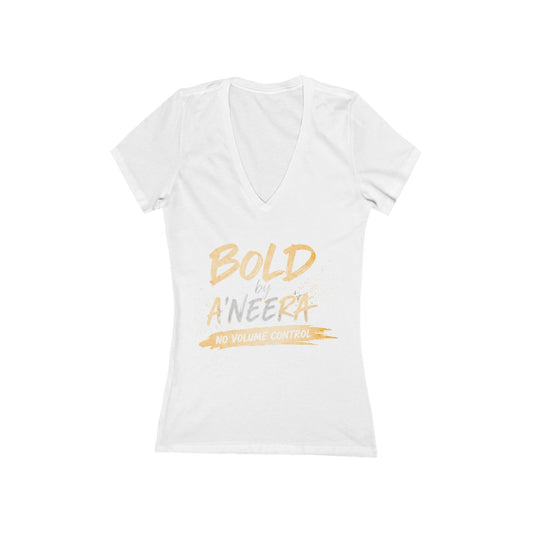 Bold by Aneeka Women's V-Neck Tee — 'Bold by Aneeka' Graphic Casual Top
