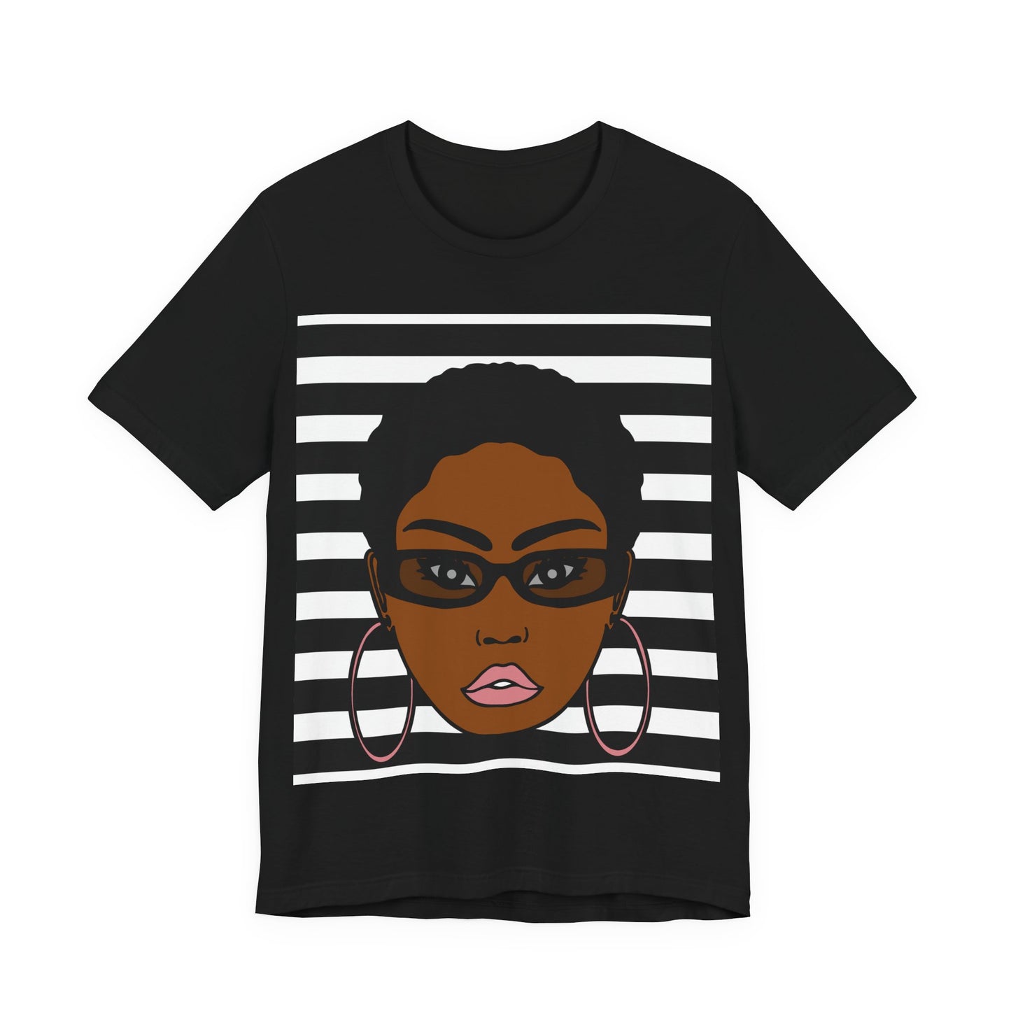 Afro Lady Short Pixie cut Unisex Jersey Short Sleeve Tee