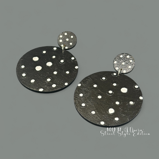 Midnight Polka Dot Earrings
