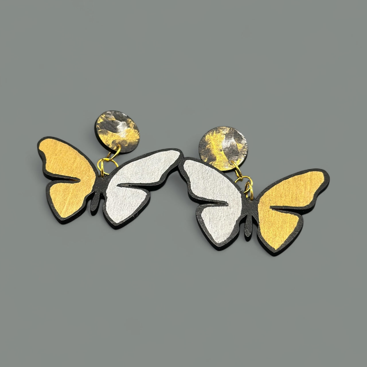Golden Flight Butterfly Earrings