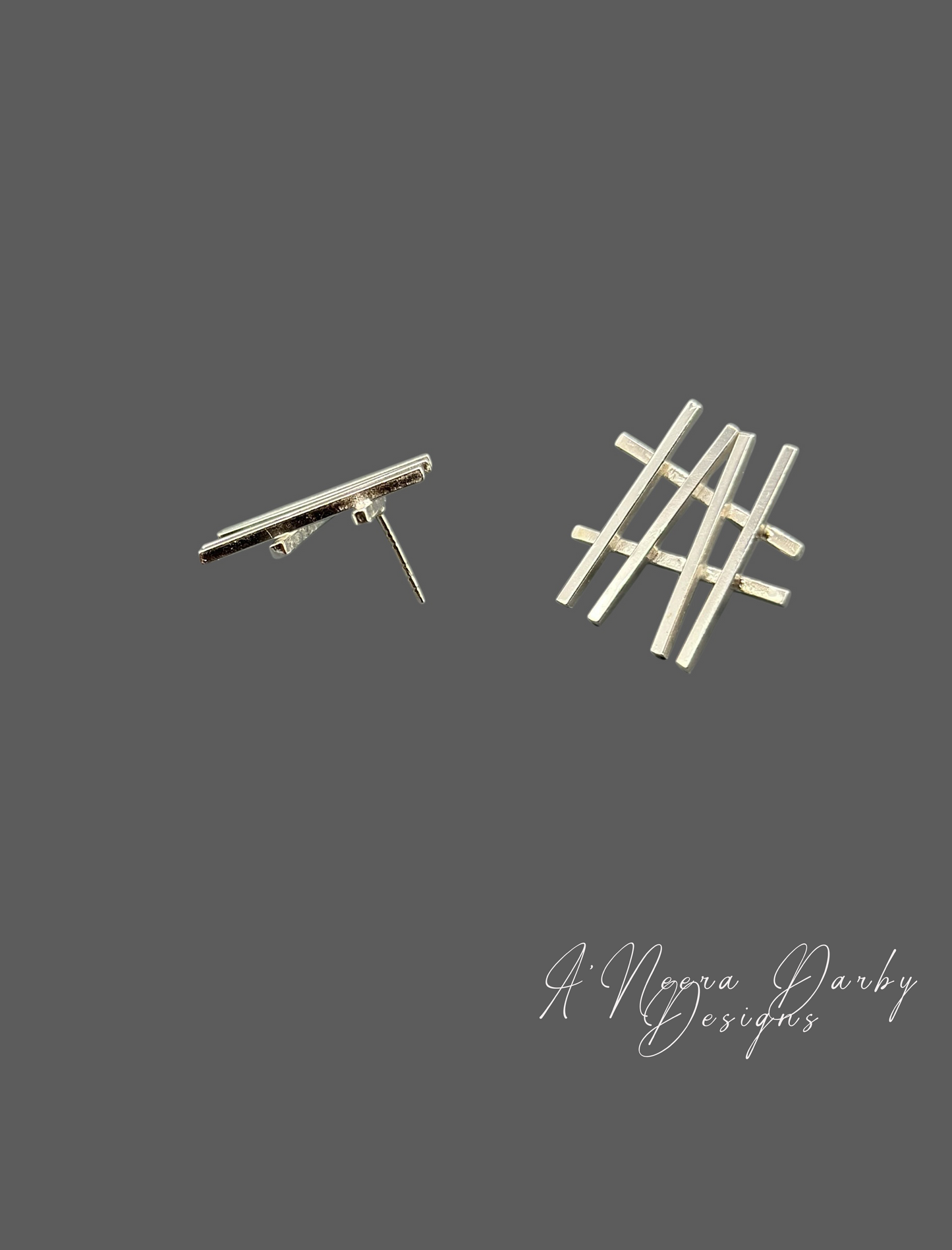 Silver Lattice Sterling Silver Earrings