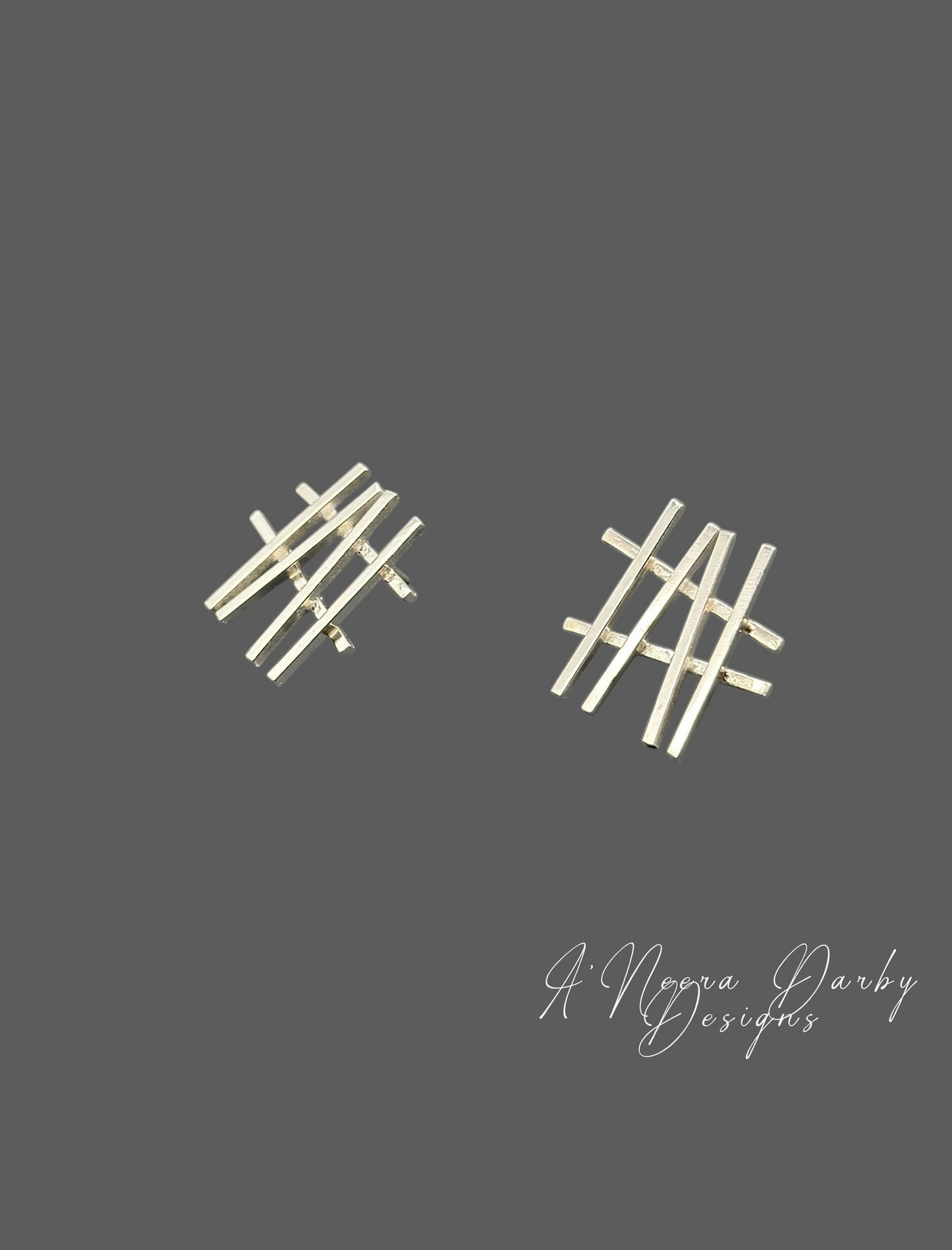 Silver Lattice Sterling Silver Earrings