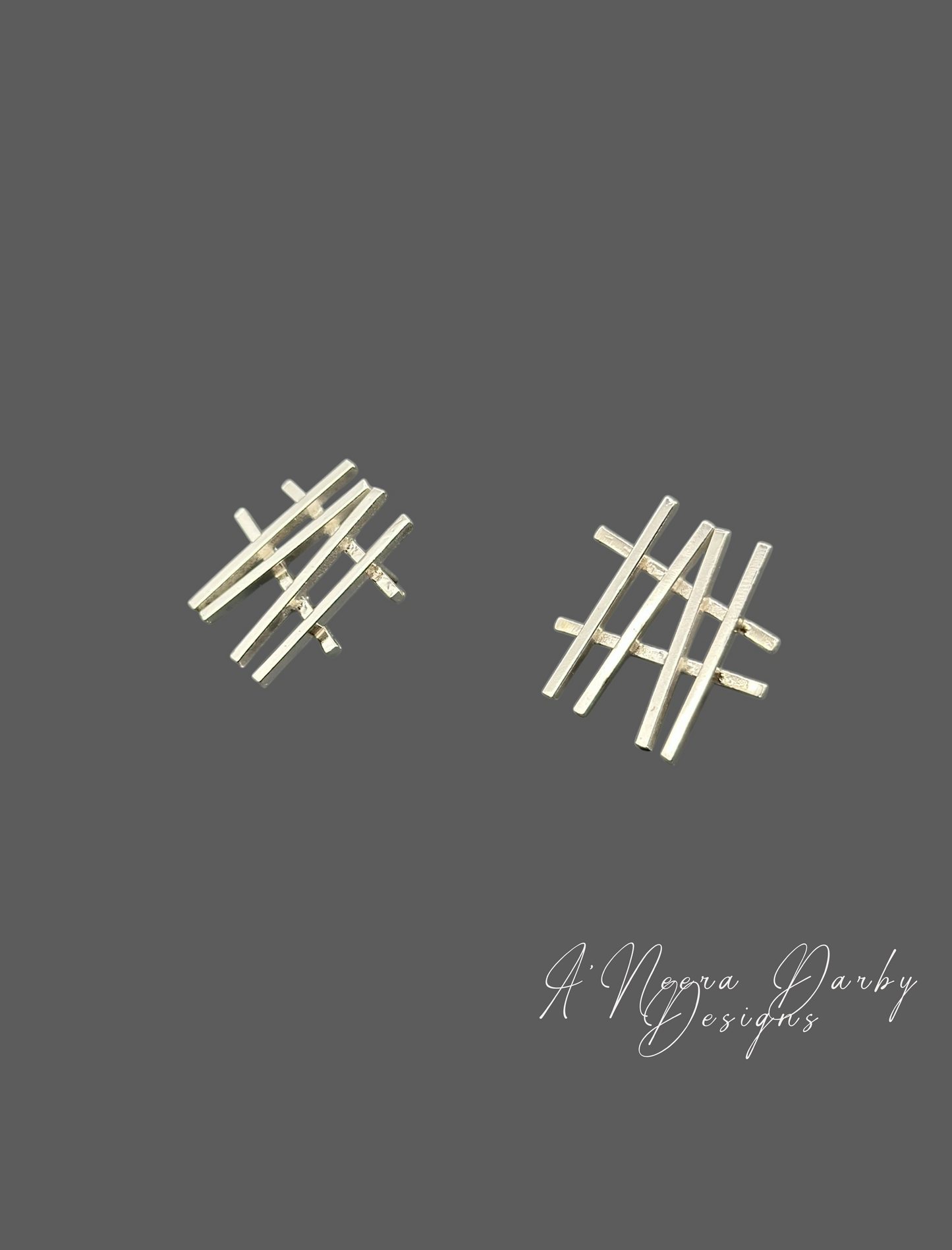 Silver Lattice Sterling Silver Earrings