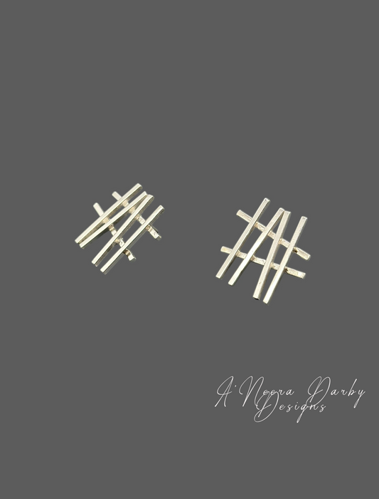 Silver Lattice Sterling Silver Earrings